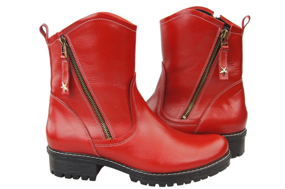 Damenstiefel Naturleder Rot 122 ElitaBut