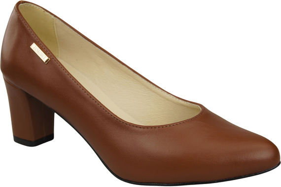 Klassische Glatt Damen Braun Naturleder Schuhe 213 ElitaBut