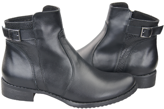 Winter-Damenstiefel, Naturleder, Schwarz 156 von ElitaBut