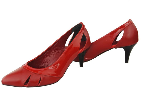 Damenschuhe Rote Pumps, Naturleder 995 ElitaBut