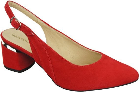 Damensandalen aus natürlichem Wildleder, rote Eleganz und Komfort 196 von ElitaBut