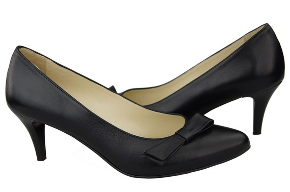 Damenschuhe Pumps Naturleder Schwarz 989 ElitaBut