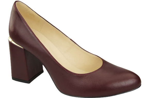 Damenschuhe Pumps, Burgunderrot, Naturleder 179 ElitaBut