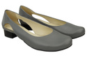 Damen-Ballerinas Grau, Naturleder 103 ElitaBut
