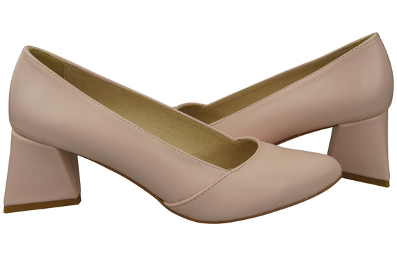 Damen Pumps Puderrosa Echtleder Spitz Zehen Absatz ElitaBut 221