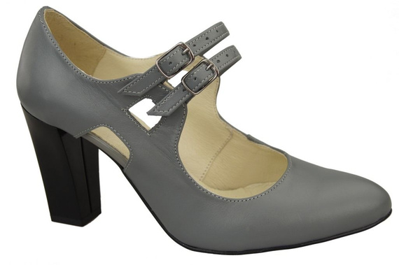Damenschuhe Graue Pumps Naturleder 105 ElitaBut