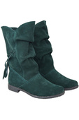 Damen-Winterstiefel, natürliches Veloursleder, Malachit 999 Z ElitaBut