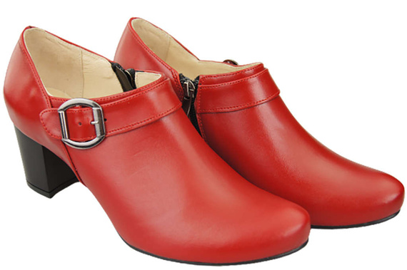 Schuhe Damenschuhe, Naturleder, Rot 826 ElitaBut