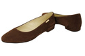 Damenschuhe Ballerinas Braun, Naturleder, Wildleder 131 ElitaBut