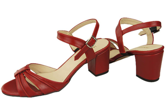 Damenschuhe Sandalen Rot Naturleder 168 ElitaBut