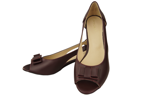 Damenschuhe Burgunderrote Sandalen, Naturleder 145 ElitaBut