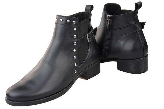 Damenstiefel Naturleder Schwarz 136 ElitaBut