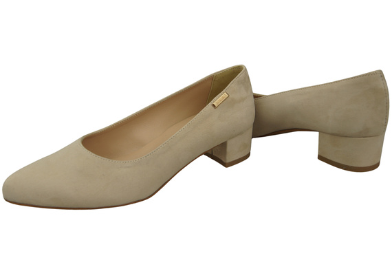 Bequeme Damen-Schuhe Beige aus echtem Veloursleder 220 Z ElitaBut