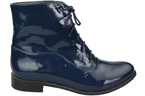 Damen Stiefeletten Frühling/Herbst Naturleder Marineblau Lack 155 L ElitaBut