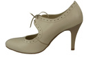Damenschuhe Pumps Naturleder Beige Ecru 553 ElitaBut