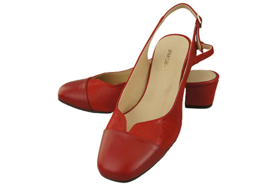 Damenschuhe Sandalen Naturleder 165 Rot ElitaBut