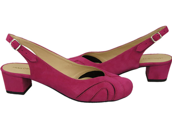 Damenschuhe Sandalen, Naturleder, Wildleder, Lila 842 von ElitaBut