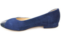 Damenschuhe Ballerinas Marineblau, Naturleder, Wildleder 146 ElitaBut