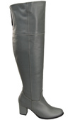 Footwear Kniehohe Overknee-Stiefel für Damen, Naturleder 190, Grau ElitaBut