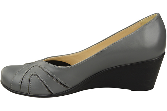 Damen Schwarz Naturleder Gestiefelte Aschgrau 828 ElitaBut