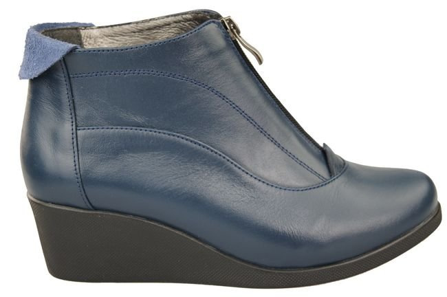 Damen-Winterstiefel, Naturleder, Marineblau 133 von ElitaBut