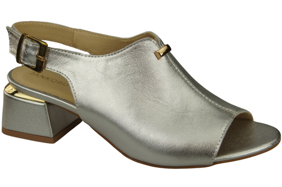 Damenschuhe Sandalen Silber-Gold-Schnalle Naturleder 198 ElitaBut