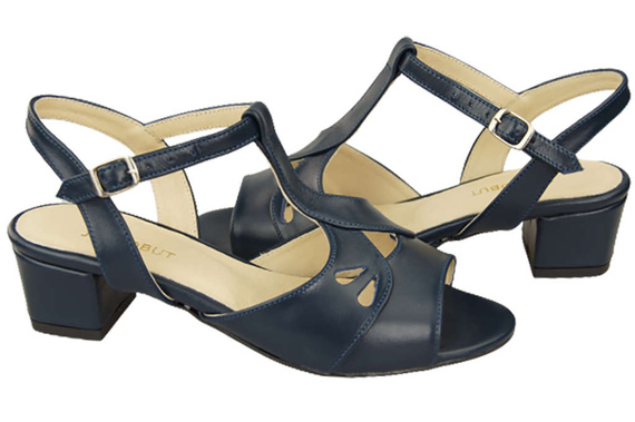 Damenschuhe Sandalen Marineblau Naturleder 169 ElitaBut