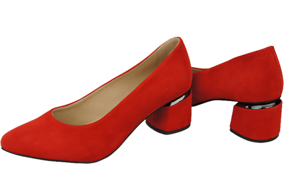 Damenschuhe Pumps Rot, natürliches Wildleder 143 von ElitaBut