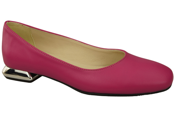Flache Frauen Schuhe Purpurfarbig Dekorative Ferse Naturleder 209 ElitaBut