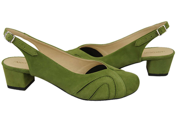 Damenschuhe Sandalen, Naturleder, Wildleder, Pistazie 842 von ElitaBut