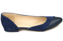 Damenschuhe Ballerinas Marineblau, Naturleder, Wildleder 146 ElitaBut