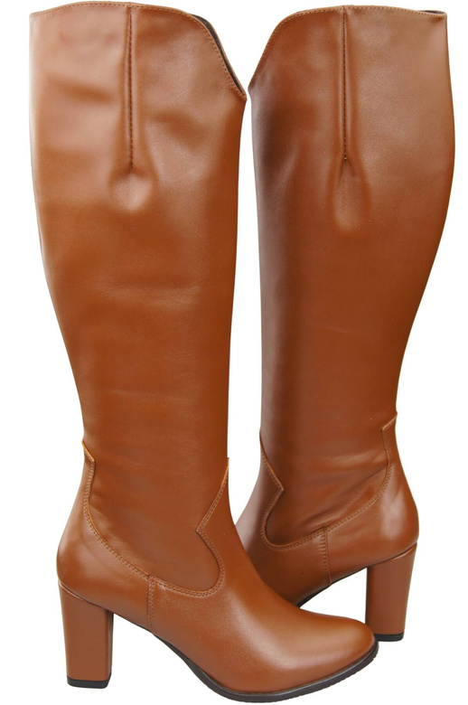 Stilvolle Damen Braun Stiletto Stiefel Naturleder 211 ElitaBut