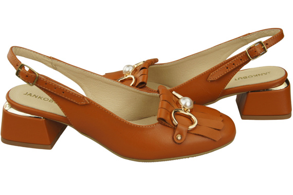 Damenschuhe Rotes Sandalen mit Fransen verziert Naturleder 208 ElitaBut