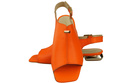 Bequeme Frauenschuhe Sandalen Orange Flacher Goldabsatz Naturleder 207 ElitaBut
