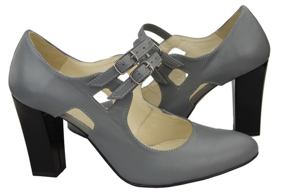 Damenschuhe Graue Pumps Naturleder 105 ElitaBut