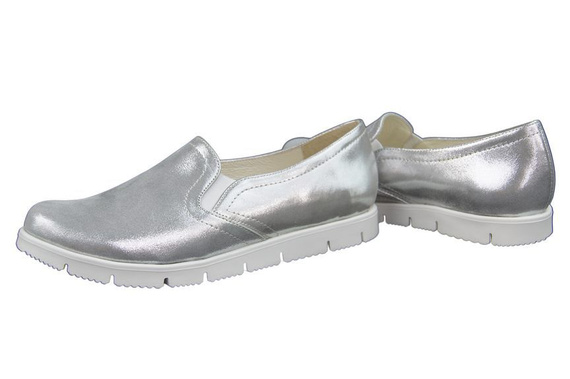Schuhe Damenschuhe, Naturleder, Silber 929 ElitaBut