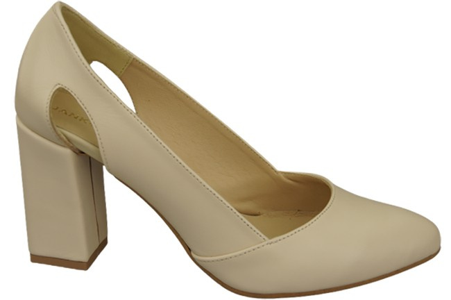 Damenschuhe Beige Pumps, Naturleder 184 ElitaBut
