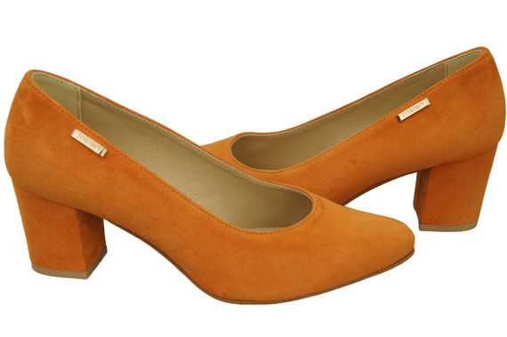 Damenschuhe Pumps Orange Naturleder Wildleder 106 ElitaBut