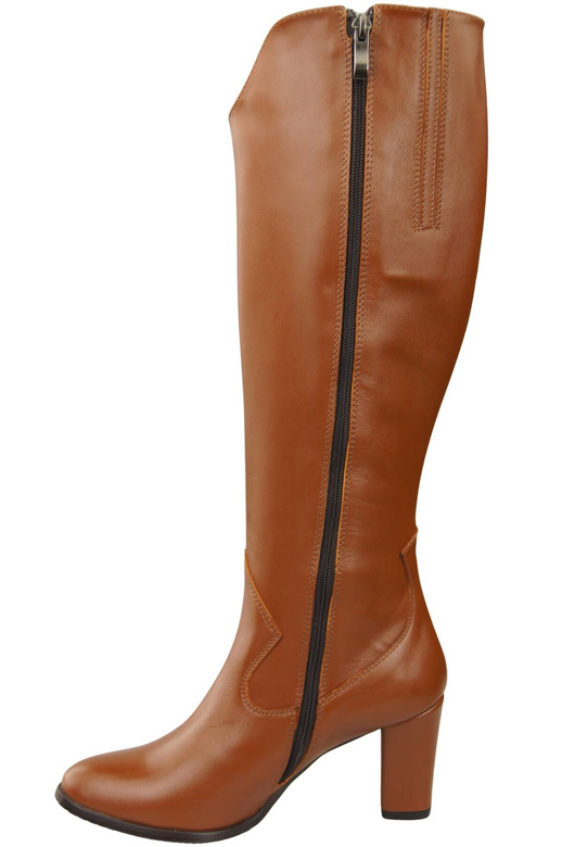 Stilvolle Damen Braun Stiletto Stiefel Naturleder 211 ElitaBut