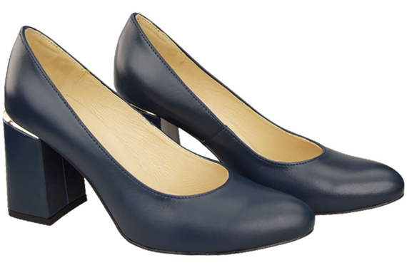 Damenschuhe Pumps Marineblau Naturleder 179 ElitaBut