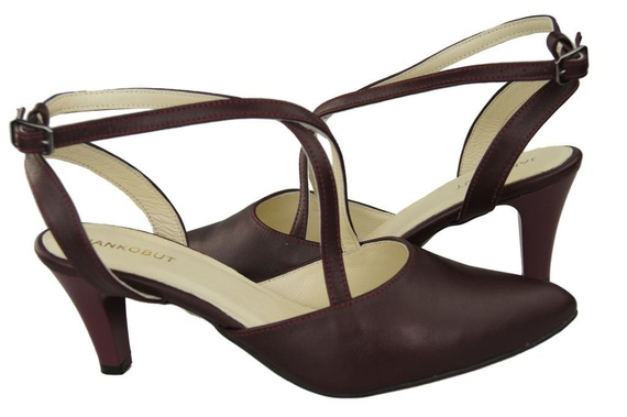 Damenschuhe Burgunderrote Sandalen, Naturleder 129 ElitaBut