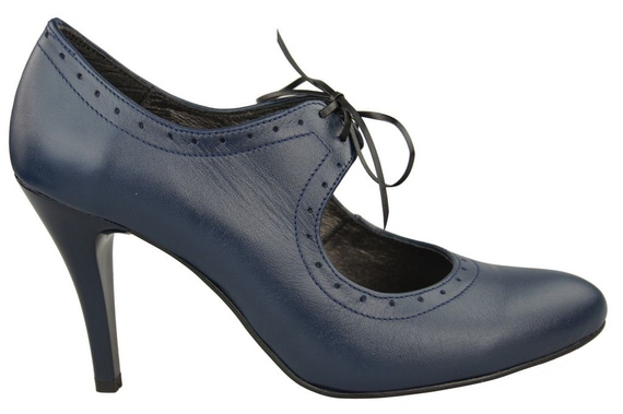 Damenschuhe Pumps Naturleder Marineblau 553 ElitaBut