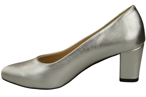 Klassische Glatt Damen Silber Naturleder Schuhe 213 ElitaBut
