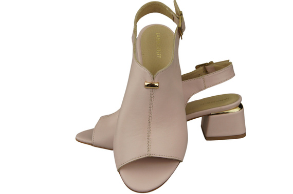 Damenschuhe Sandalen Rosa Pudergoldschnalle Naturleder 198 ElitaBut