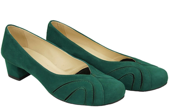 Damenschuhe Pumps aus natürlichem Wildleder Malachite 786 von ElitaBut