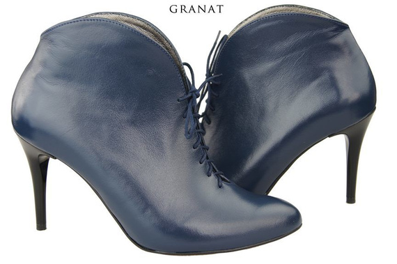 Damenstiefel Frühling/Herbst, Naturleder, Marineblau 955 ElitaBut