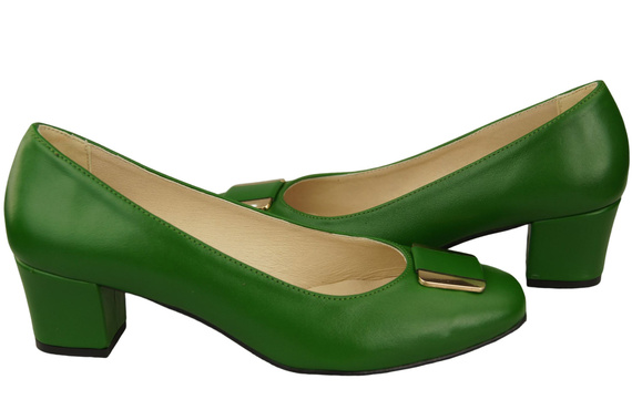 Damenschuhe Pumps Naturleder 187 Grün ElitaBut