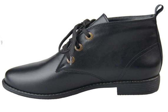 Warme Damenstiefel, Naturleder, Schwarz 979 von Elitabut