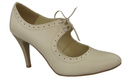 Damenschuhe Pumps Naturleder Beige Ecru 553 ElitaBut