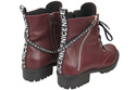 Schuhe Damen-Stiefeletten mit der Aufschrift NICE, Naturleder, Burgund 173 von ElitaBut